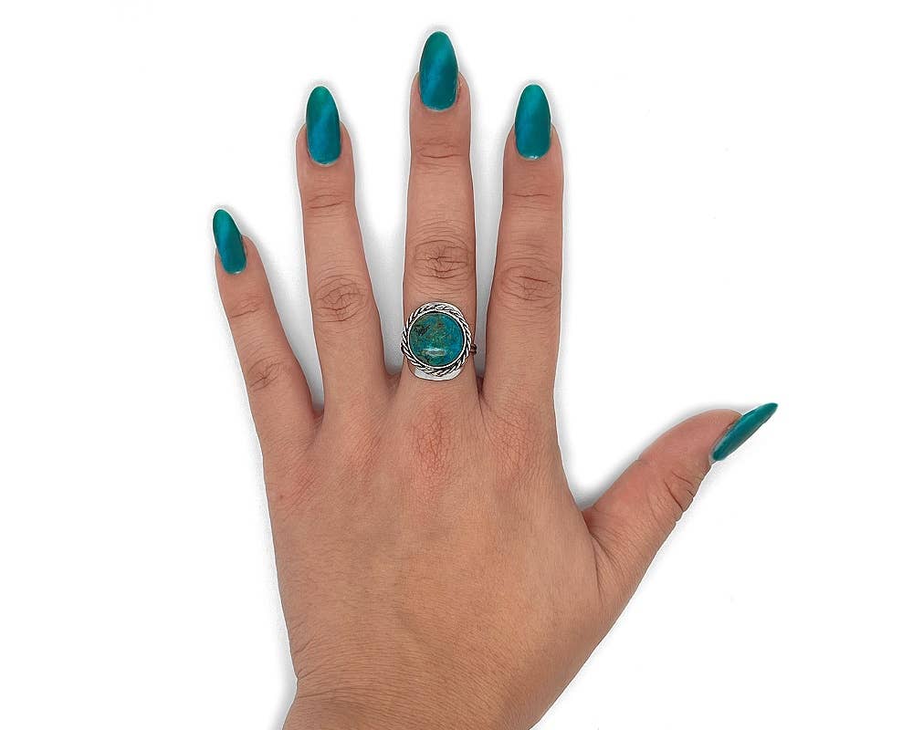 Semi Precious Stone Assorted Shape Adjustable Metal Ring