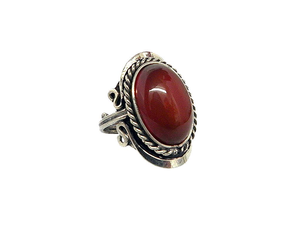 Semi Precious Stone Assorted Shape Adjustable Metal Ring