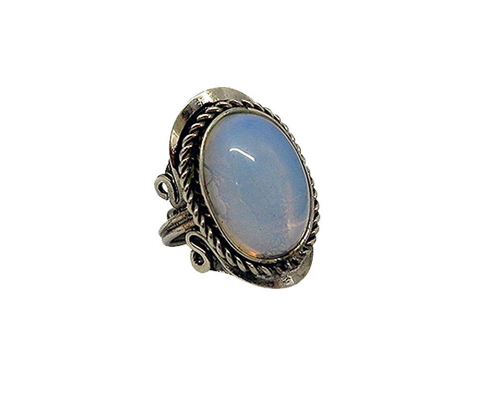 Semi Precious Stone Assorted Shape Adjustable Metal Ring