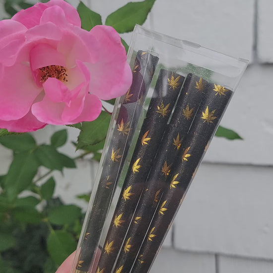 Black Gold paper cones smoking accessories witch aesthetic  