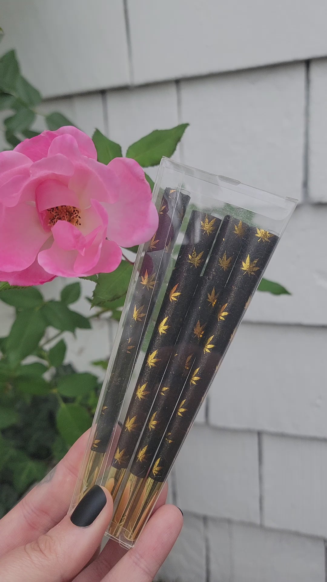 Black Gold paper cones smoking accessories witch aesthetic  